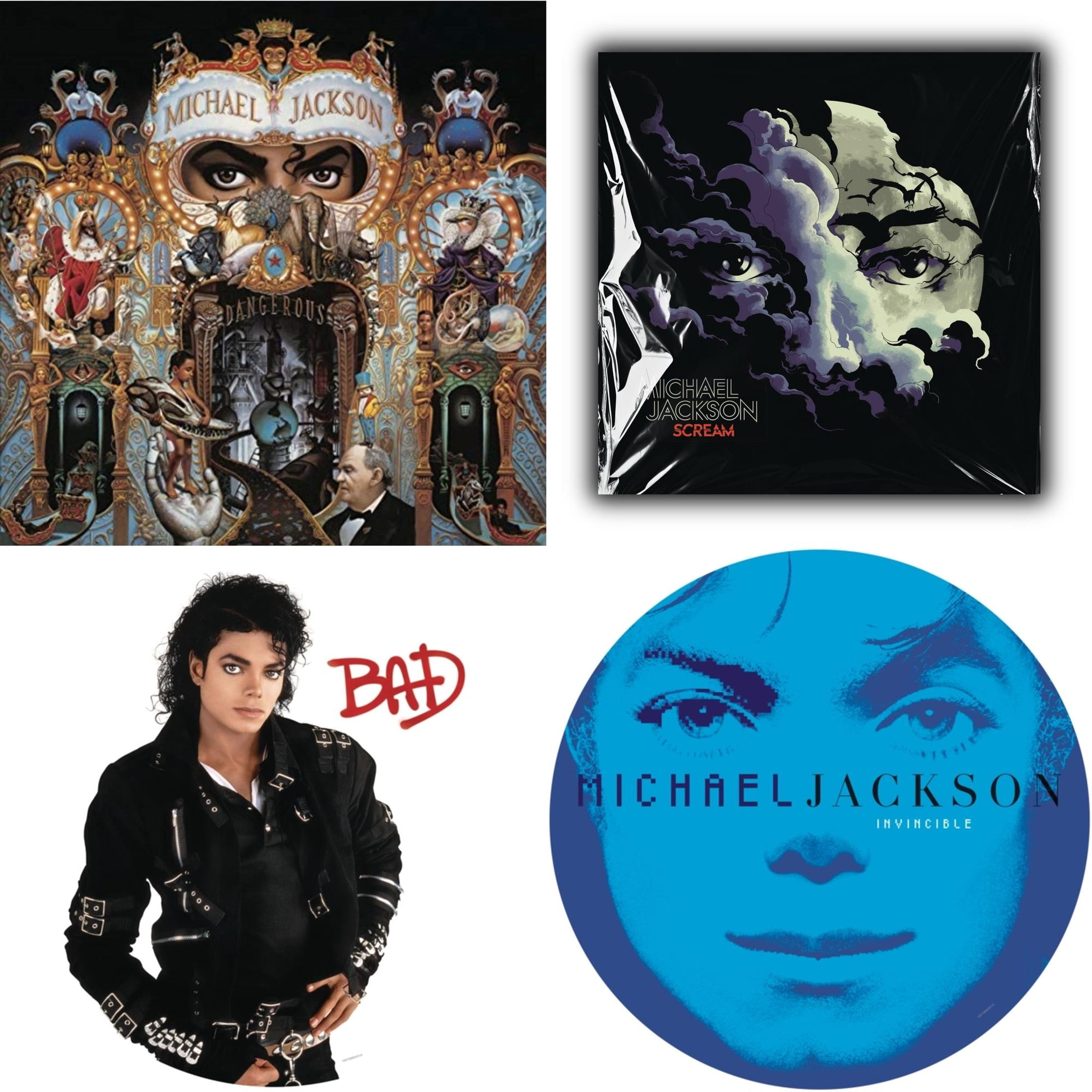 Bad (Picture Disc) & Invincible (2LP/Picture Disc) & Dangerous 