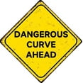 thumbnail image 1 of Dangerous Curve Ahead Metal Sign Retro Wall Decor For Home Cafes Store Pubs Club Sign Gift 12X12 Inch Plaque Tin Sign, 1 of 4