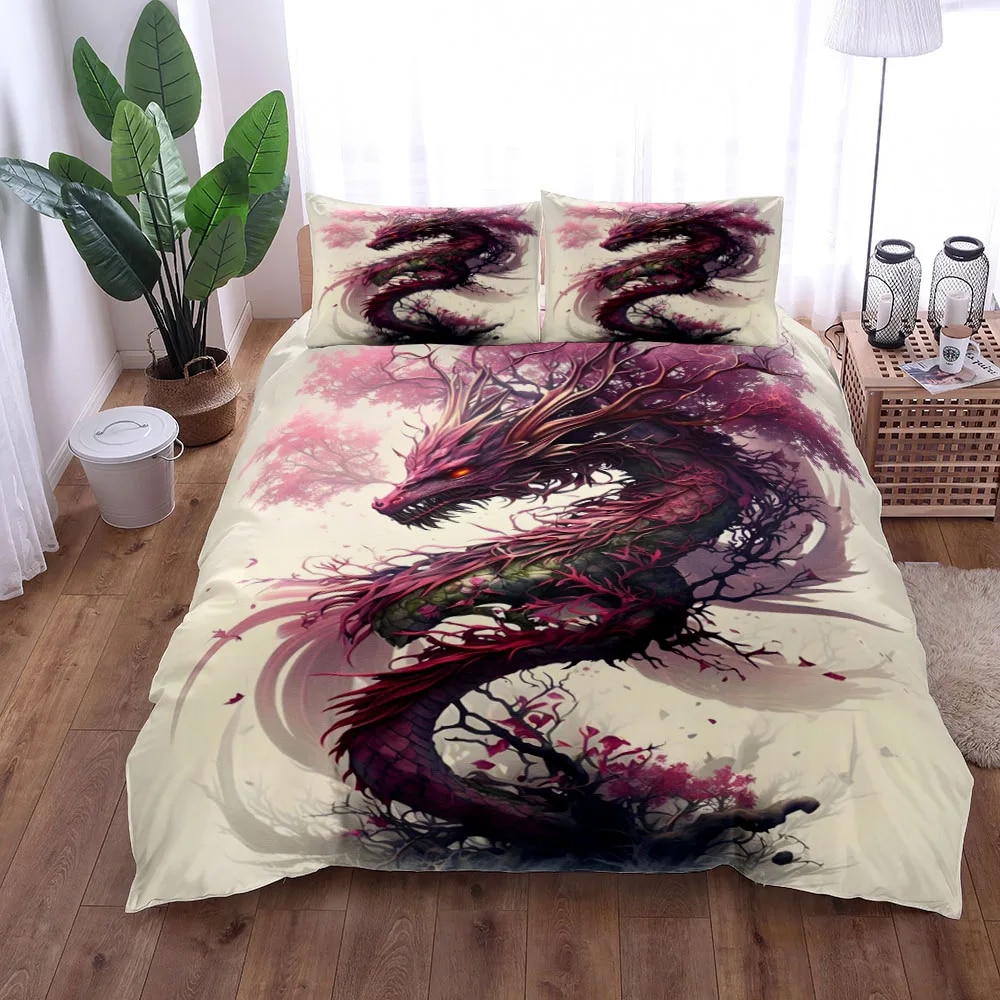 Dangerous Dragon Duvet Cover Set EU Single Double King US Twin Full
