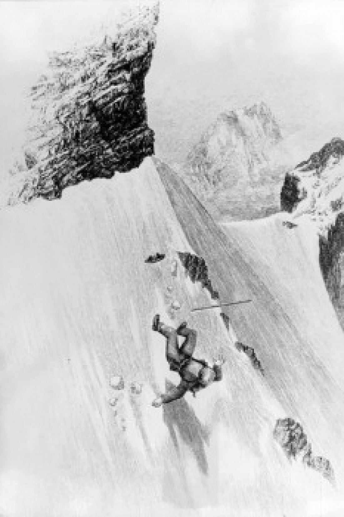 Dangerous Fall of a Edward Whymper Matterhorn Switzerland by unknown artist Canvas Art - (24 x 36)
