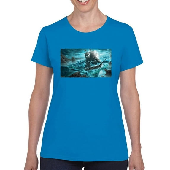 Dangerous Seas T-Shirt Women -Anthony Chirstou Designs, Female 3X-Large