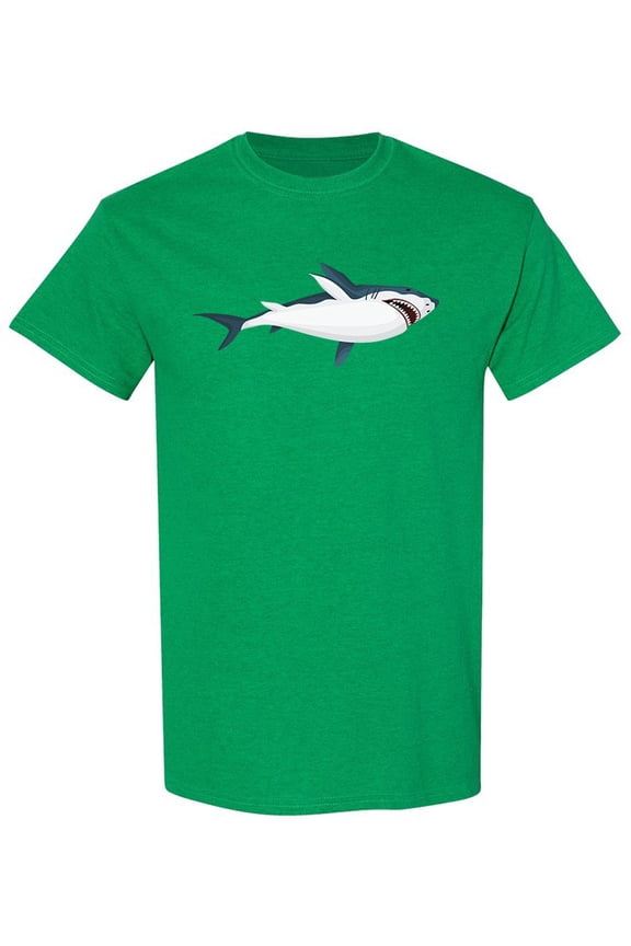 Dangerous Shark Design T-Shirt Men -Image by Shutterstock, Male Large