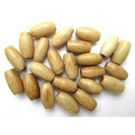 Dangerous Threads Genuine Hairpipe Bone; Teastained/Antiqued; Size Half Inch, 50 pcs Hair Pipe Choker Beads