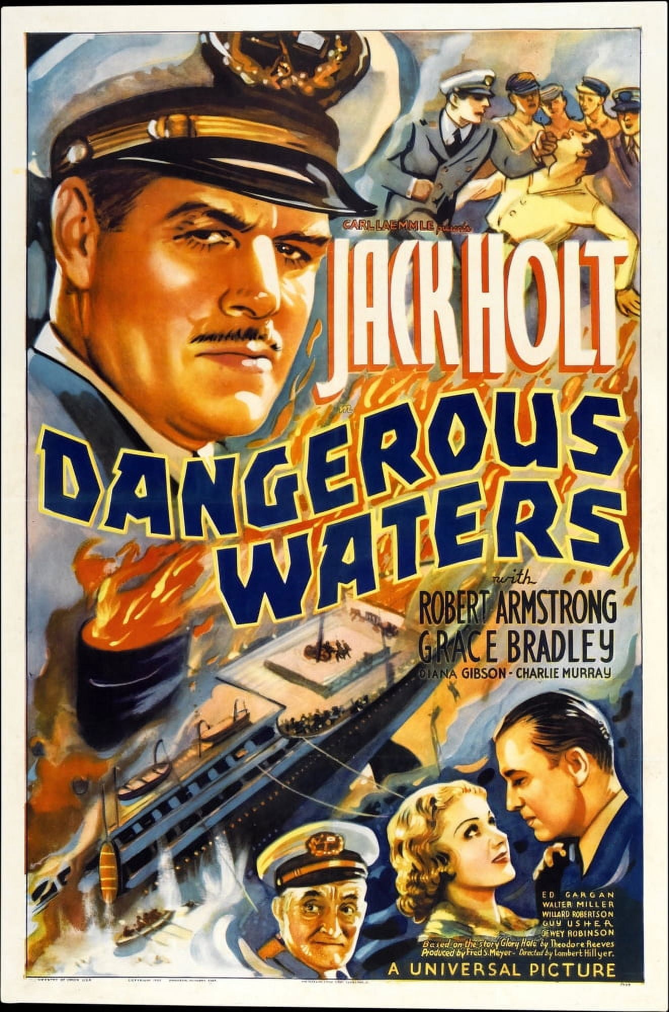 Dangerous Waters Canvas Art -  (11 x 17)