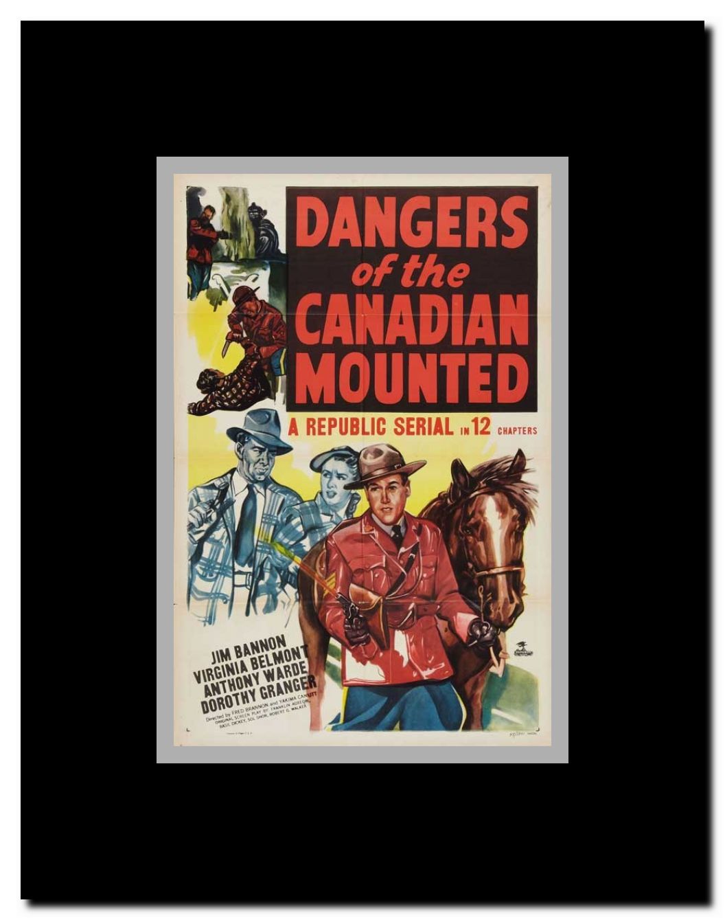 Dangers of the Canadian Mounted Framed Movie Poster