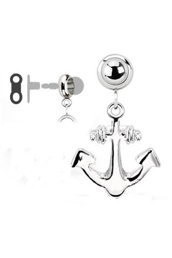 Dangle Anchor Dermal Top Add On 316L Surgical Steel Ball Not Included