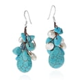 thumbnail image 1 of Dangle ClusterTurquoise White Pearl .925 Silver Earrings, 1 of 3