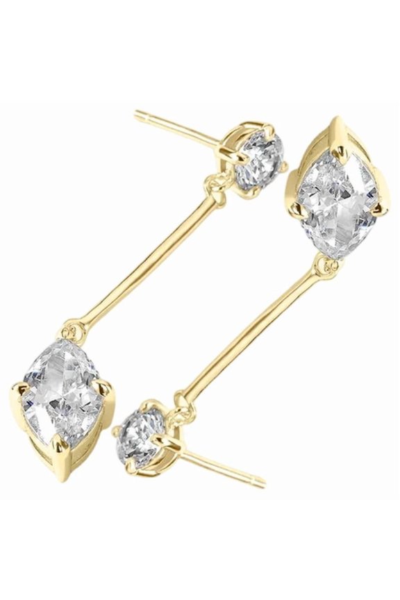 Dangle Crystal Drop Earrings Copper Jewelry Comfortable Wear Ear Jewelry Suitable for Bridal Party Daily Any Occasions