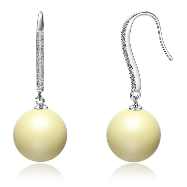 Dangle Drop Earrings Made with Crystal Pearls from Swarovski, Gifts for