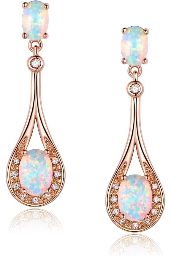 Dangle Earrings For Women Drop Earrings 18K White Gold/Rose Gold Plated Jewelry Hypoallergenic For Sensitive Ears[Z1]