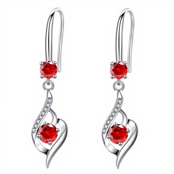 Dangle Earrings for Women,Created Leverback Sterling Silver Plated Drop Zircon Earrings Jewelry Gifts