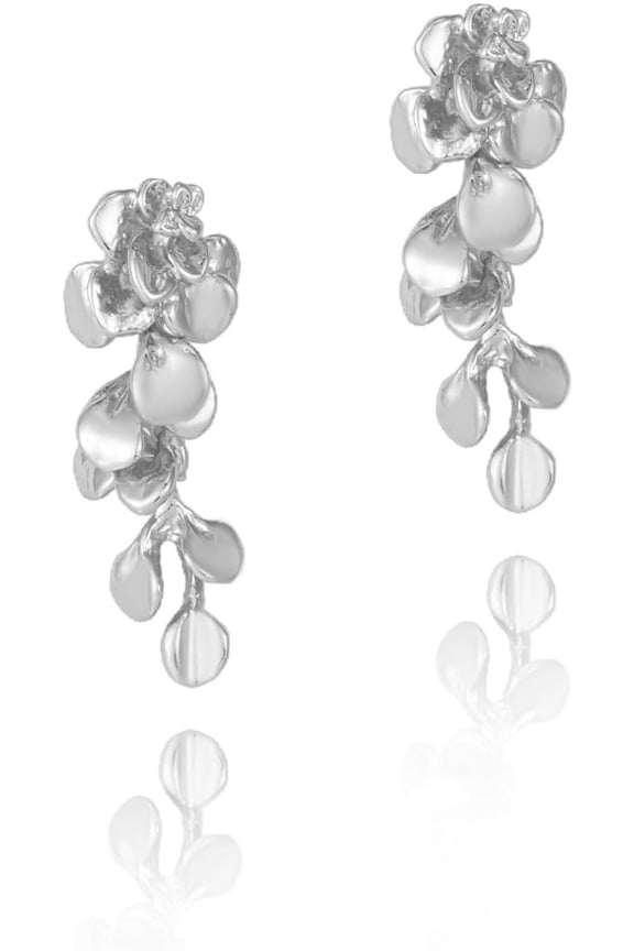 Dangle Flower Earrings for Women, Boho Statement Elegant Vintage Thick Unique Chunky Floral Jewelry Petal Earrings for Formal Wedding Birthday