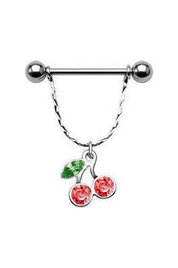 Dangler Cherry Nipple Shield with Jewels