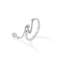 thumbnail image 1 of Dangling Ball Stacking Rings Sterling Silver 925 for Women Open Statement Ring Band, 1 of 5