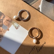 Dangling Pearl Pinky Knuckle Ring