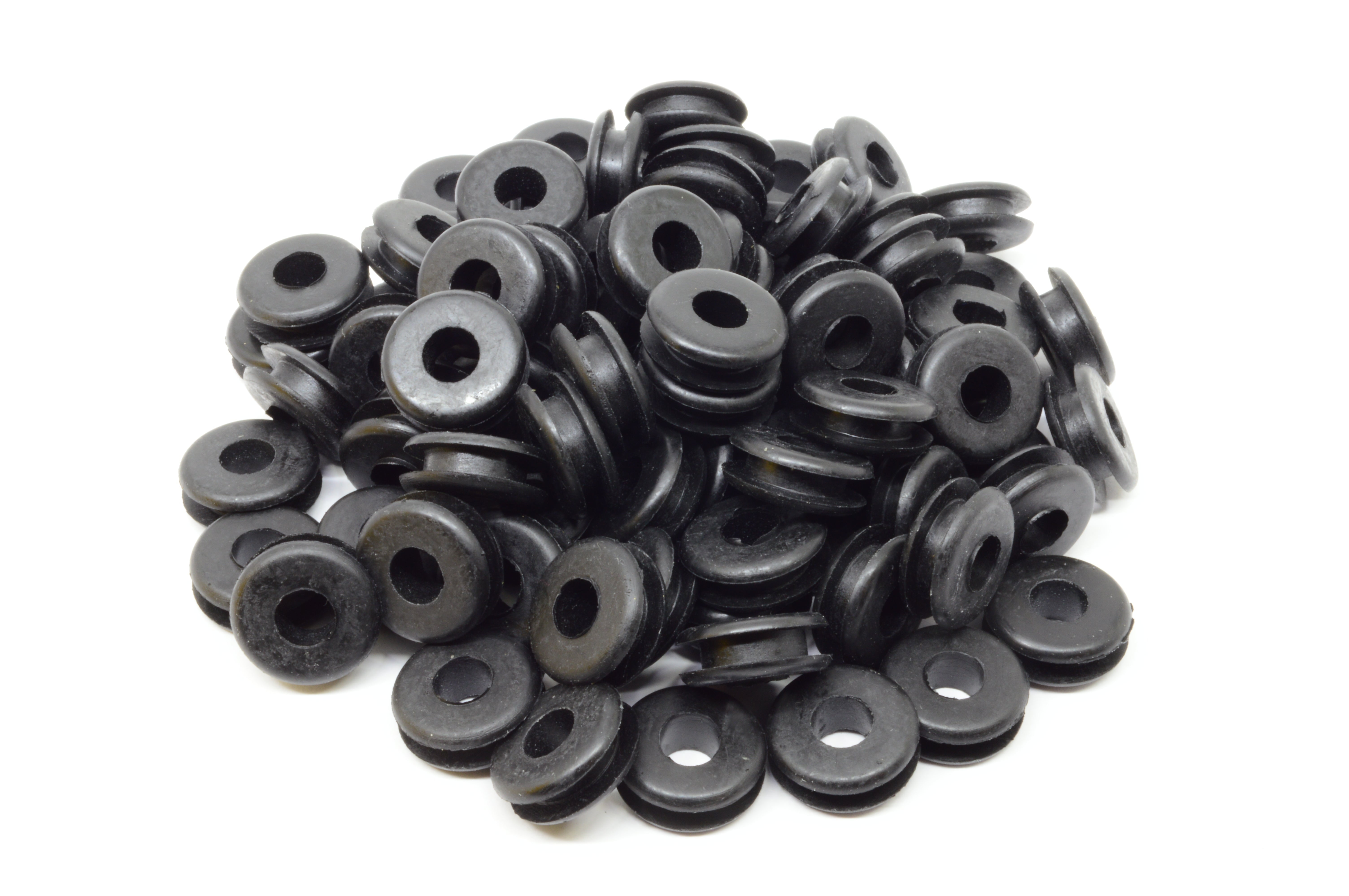 Dangoodbuy - Fits 7/16" Hole - 1/8" Panel Thickness - 1/4" Center Hole - Rubber Grommet (50)