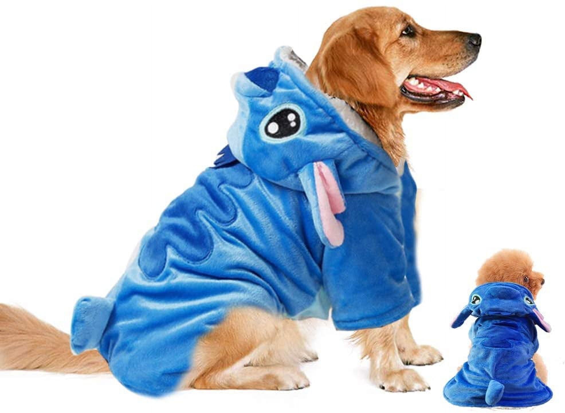 Danhaei Pet Costume Dog Hoodie Pet Xmas Pajamas Outfit Pet Coat for Small Medium Large Dogs and Cats Pet Disney Stitch Cartoon Halloween and Winter Walmart