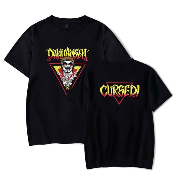 Danhausen Cursed! T-Shirt Round Neck Short Sleeved Shirt Merch Unisex Fashion Printed Top