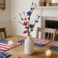 thumbnail image 1 of Danhjin 4th of July Flowers, Five Pointed Star Berries Artificial Floral Arrangement for Home Ornament, 1 of 6