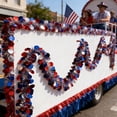 thumbnail image 1 of Danhjin 4th of July Garland, Red Silver Blue Plastic Tricolor Ribbons for 4th of July Party Decor, 78.74in, 1 of 6