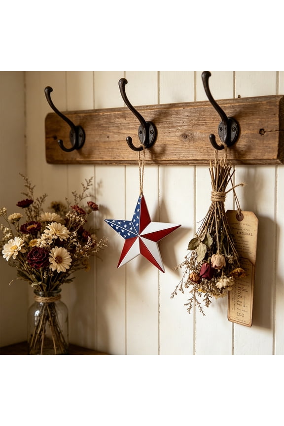 4th of July Hanging Decorations Party Supplies Indoor Hanging Iron Pentagram Decoration Holiday Ornament