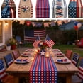 thumbnail image 1 of Danhjin 4th of July Table Runner, US American Flag Star Design for Holiday Living Room Dining Room Party Table Decoration, 1 of 6