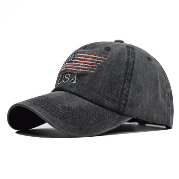 Danhjin American Flag Unisex Baseball Hat for Men and Women - USA Flag Mesh Snapback Flat Visor Cap on