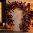 thumbnail image 1 of Danhjin Artificial Fall Leaves Garland for Thanksgiving Decor，Autumn Vines Maple Leaf Garlands for Mantle Fall Decoration for Home Autumn Indoor Outdoor Seasonal Home Decor 11.8FT（2PCS*5.9FT）, 1 of 5