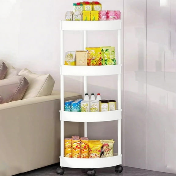 Danhjin Bathroom Corner Shelf 4 Tier, 31.5*13.6in Corner Bookshelf Storage Cabinet Organizer Stand for Bedroom Kitchen Bathroom Living Room, Office Space Saving Shelving for Plants, Books, Decor