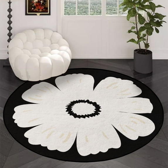Danhjin Bathroom Rugs Non Slip Absorbent Large Round Kids Quick Dry Door Mat for Bathroom