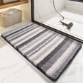 thumbnail image 1 of Danhjin Bathroom Rugs Non Slip Absorbent Striped Faux Pashm Quick Dry Door Mat for Bathroom, 1 of 6