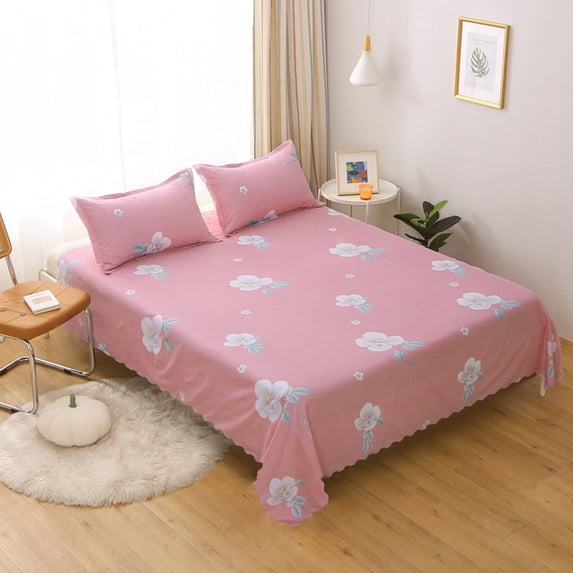Danhjin Bed Sheets, Pretty Soft Floral Pattern Washable Set for Home All Season