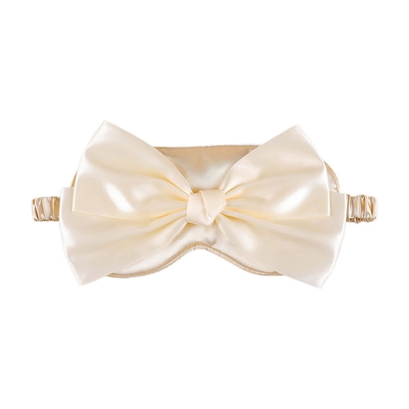 Danhjin Bow Knot Eye Mask For Sleeping Blocking Out Light Relieving Eye Fatigued Sleep Protection Simulated Silk Eye Mask