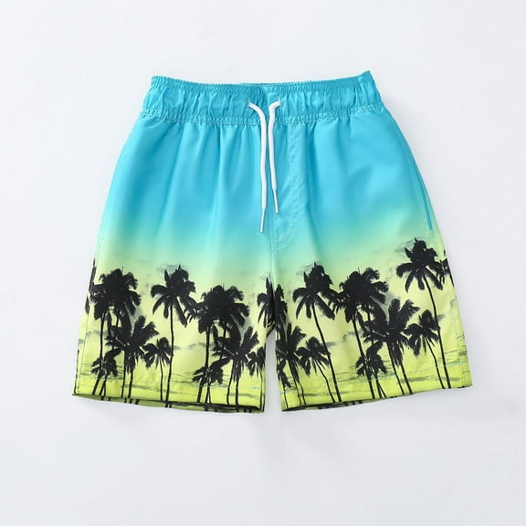 Danhjin Boys Swim Trunk S Printed Summer Beach Shorts Quick Ly Dry Swimming Board Shorts Adjustable e Lastic Waist Thin Sports Shorts for 1-10 Years