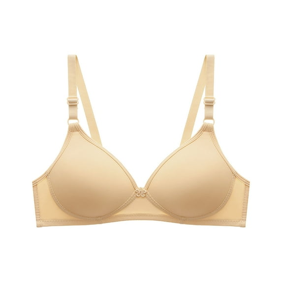 Danhjin Bras for Women Bra Soild Wire Free Underwear One-Piece Bra Everyday Small Cup Underwear Bralettes for Women with Support