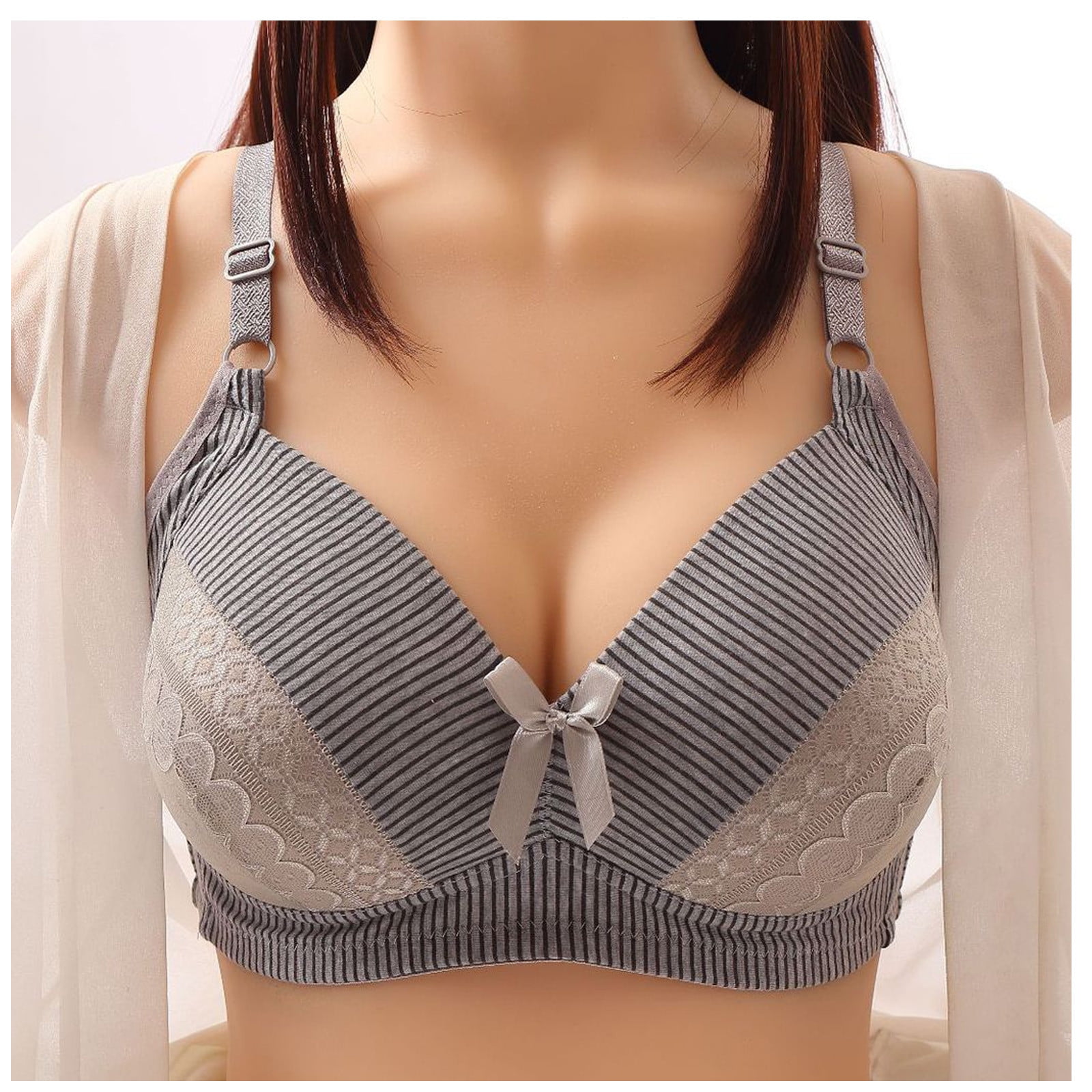 Danhjin Bras for Women Plus Size Bra No Steel Ring Push Up Underwear Vest-Style  Sleep Bra Bralettes for Women with Support - Summer Savings Clearance 
