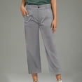 thumbnail image 1 of Danhjin Cargo Pants for Women High Waisted Straight Casual Pants Baggy Stretchy Wide Leg Streetwear Travel Hiking Pants, 1 of 9