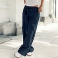 thumbnail image 1 of Danhjin Cargo Pants for Women Low Waisted Casual Pants Baggy Stretchy Wide Leg Streetwear Travel Hiking Pants, 1 of 5