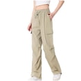 thumbnail image 1 of Danhjin Cargo Pants for Women Quick Dry Casual Pants Baggy Stretchy Wide Leg Streetwear Travel Hiking Pants, 1 of 6