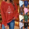 thumbnail image 1 of Danhjin Christmas Sweatshirts for Women Print Festive Fashion Crew Neck Pullover Tops Long Sleeve Loose Fall Winter Graphic Casual Comfy Soft Shirts, 1 of 6