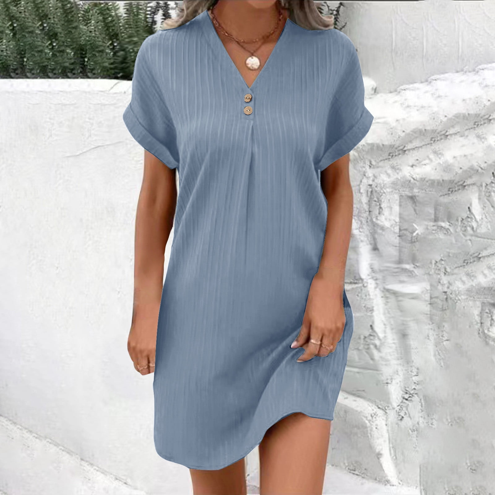 Light blue tee shirt dress 2025
