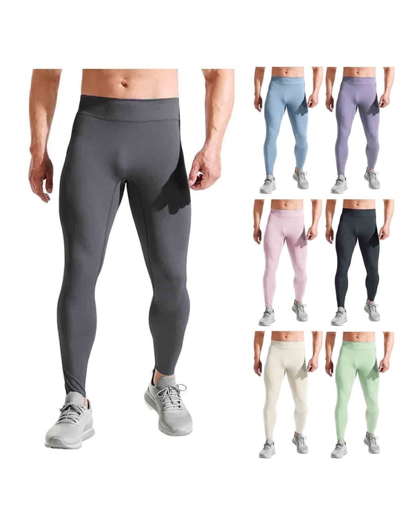 Compressions Warm Yoga Pants For Men Breathable High Elastic Quick Dry Tights Solid Color Athleticss Leggings Running Gym Sports Baselayer