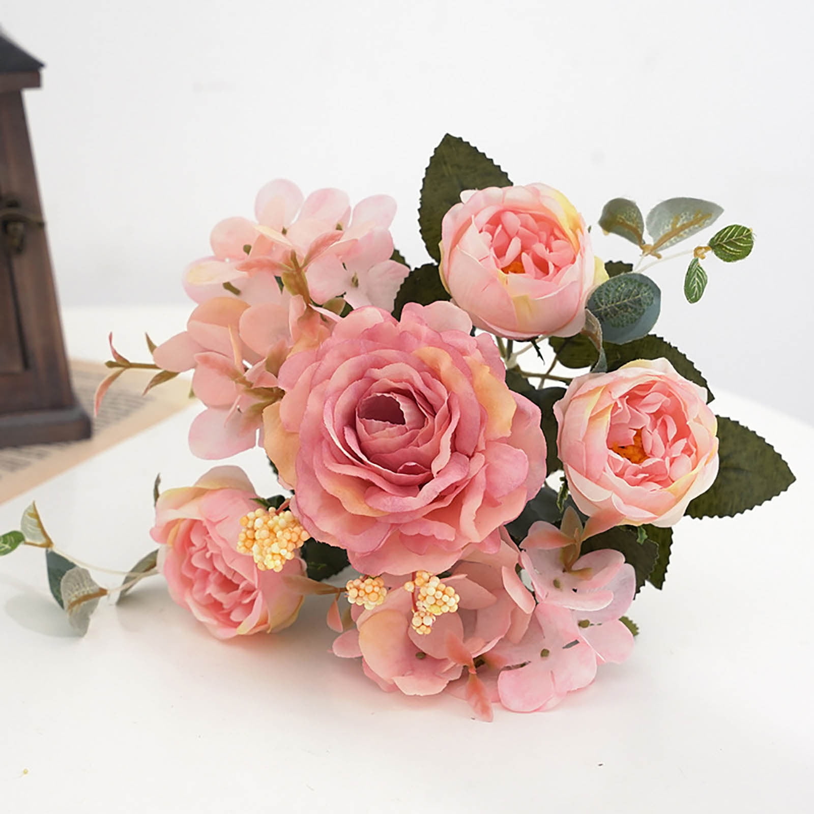 Danhjin Fake Flowers, Artificial Flowers for Outdoors Indoors Decoration Weather Proof Faux Flowers, for Garden Porch Patio Graveside Home Decor, Flowers for Decoration