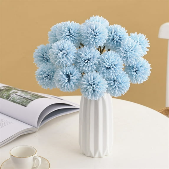 Danhjin Fake Flowers, Artificial Flowers for Outdoors Indoors Decoration Chrysanthemums Singly Faux Flowers, for Garden Porch Patio Graveside Home Decor, Flowers for Decoration