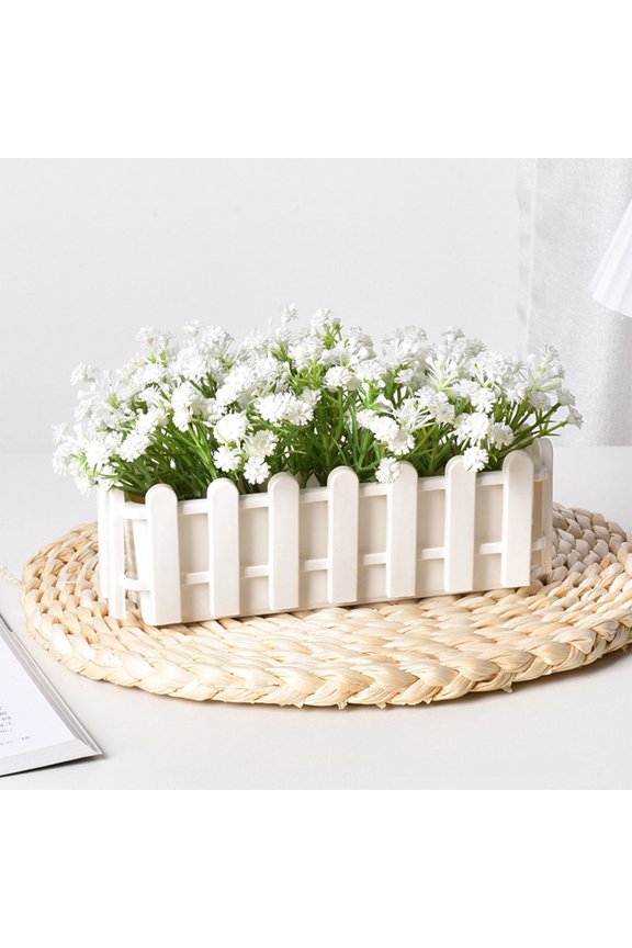 Flower Pots Artificial Plants Potted Arrangement Indoor Fence Decor Ornaments Plastic Plant Pot