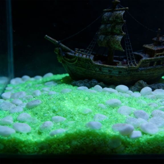 Danhjin Glow in the Dark Rocks Stones, Aquarium Vase Fluorescent Gravel Landscaping, Glow Rocks 0.12-0.2in