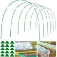thumbnail image 1 of Danhjin Greenhouse Kit with Garden Hoops, Wider Tunnel Greenhouse Fiberglass Support Frame for Outdoor Heavy Duty Use, Plant Cover Fabric with Garden Stakes for Vegetable Flower Beds, 1 of 9