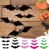 Danhjin Halloween Stickers Window Clings Bats Wall Decals for Party Decor Three-dimensional Flying Bats Scary Halloween Decorations