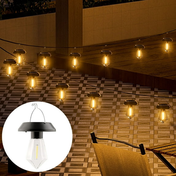 Danhjin Hanging Solar Lights, Small Solar Hanging Lamp with Rainproof Desginss for Outdoor Pendant Lighting, Balcony Terrace Courtyard Solar Lamp with Auto Layout