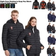 thumbnail image 1 of Danhjin Heated Puffer Jackets for Women and Men Unisex 8 Heating Zones 3 Temperature Settings USB Powered Windproof Fall Winter Thermal Casual Zip up Fashion Jackets(Power Bank Not Included), 1 of 9